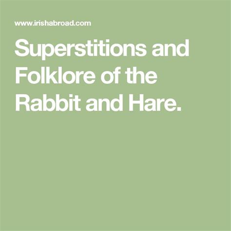 The Were Rabbit Curse: Divine Punishment or Dark Magic?